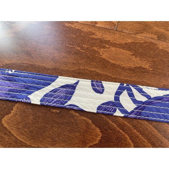 J. Crew NWOT Purple & White Floral SILK Belt O-Rings - Size S/M - 40" Lo… - Picture 2 of 6